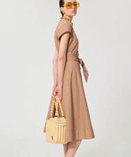 VZEGD18540 TARA JARMON(タラ ジャーモン) ハニーベージュポプリンドレス ハニーベージュ