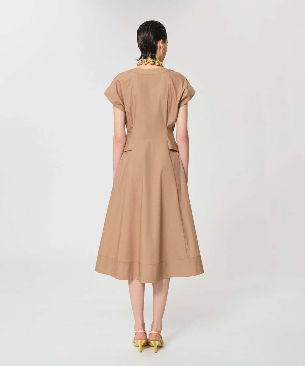 VZEGD18540 TARA JARMON(タラ ジャーモン) ハニーベージュポプリンドレス ハニーベージュ
