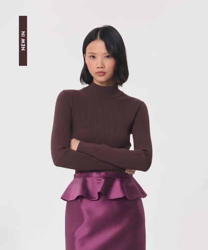 VZFAG07330 TARA JARMON TJエンブロイダリーリブニット