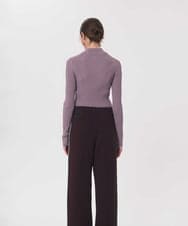 VZFAG07330 TARA JARMON(タラ ジャーモン) TJエンブロイダリーリブニット パープル