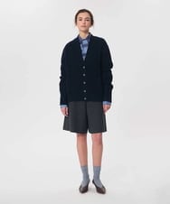 VZFAG13620 TARA JARMON(タラ ジャーモン) カプリスウールニットカーディガン ネイビーブルー