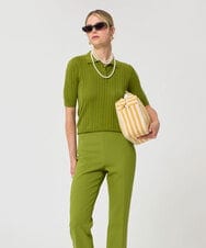 VZFGD02340 TARA JARMON(タラ ジャーモン) シルキーコットンポロニット アップルグリーン