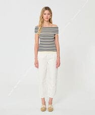 VZFGD22300 TARA JARMON(タラ ジャーモン) オフショルダーニット ネイビーブルー