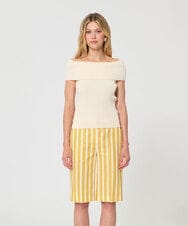 VZFGD22300 TARA JARMON(タラ ジャーモン) オフショルダーニット エクリュ