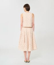 VZHGD03670 TARA JARMON(タラ ジャーモン) 【メディア着用】フラワーチュールスカート ベージュ