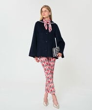 VZJGD06890 TARA JARMON(タラ ジャーモン) セーラーカラーダブルフェイスウールジャケット ミッドナイトブルー