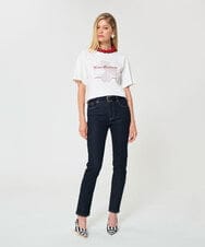 VZKGD01260 TARA JARMON(タラ ジャーモン) クローバーエンブロイダリーソフトジャージーTシャツ ホワイト