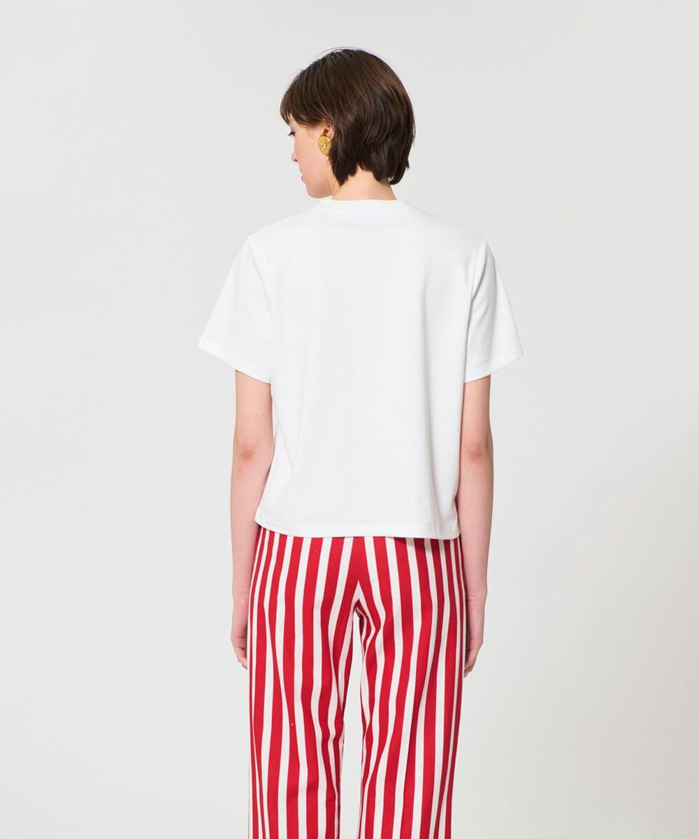 VZKGD02250 TARA JARMON(タラ ジャーモン) TARA BOURGEOISEソフトジャージーTシャツ ホワイト