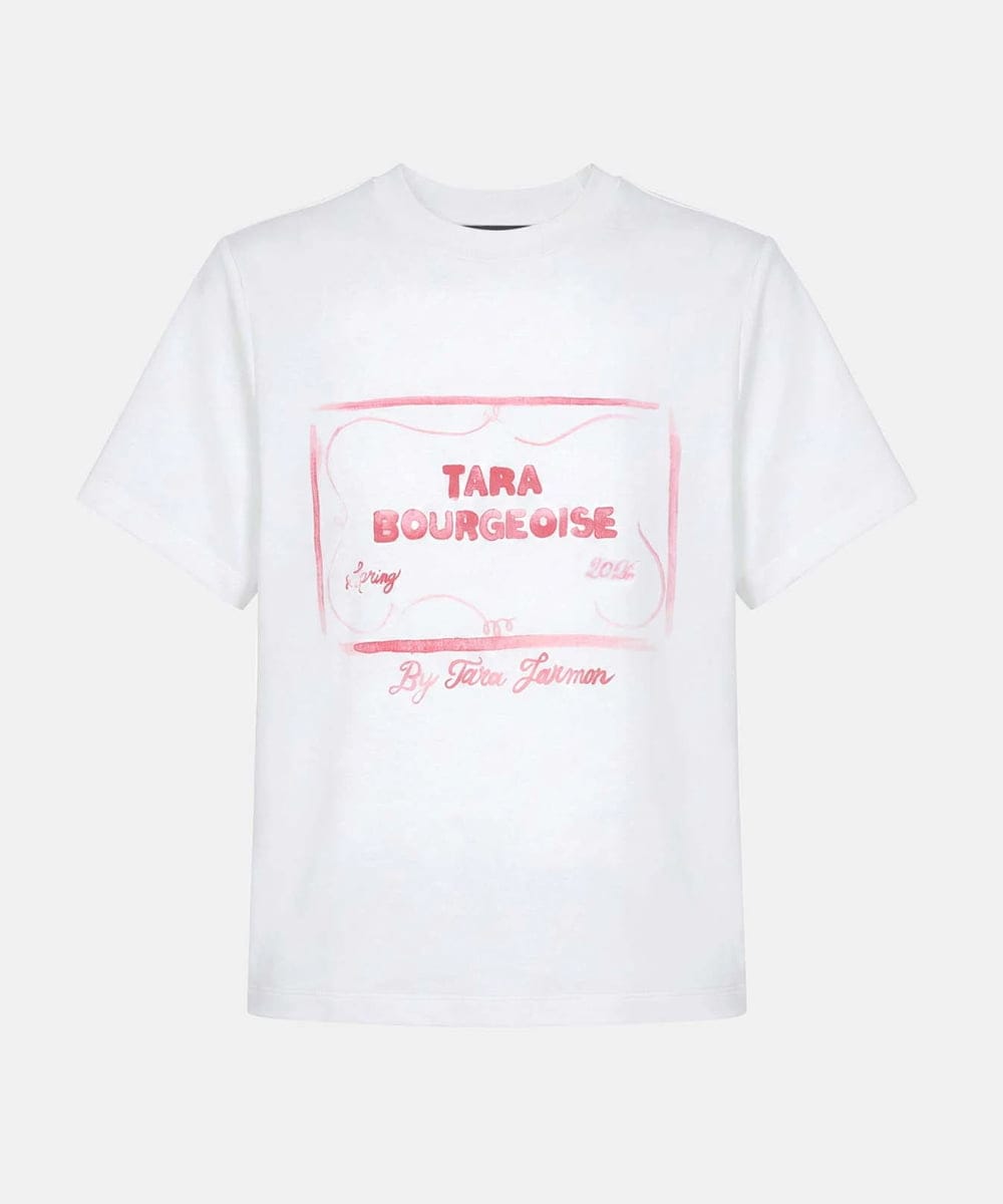 VZKGD02250 TARA JARMON(タラ ジャーモン) TARA BOURGEOISEソフトジャージーTシャツ ホワイト