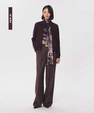 VZLAG10480 TARA JARMON(タラ ジャーモン) グレインドプードルワイドパンツ トンカ