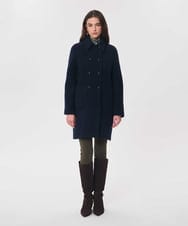 VZUAG03800 TARA JARMON(タラ ジャーモン) ウールベロアポケットコート ネイビー