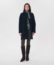 VZUAG03800 TARA JARMON(タラ ジャーモン) ウールベロアポケットコート ネイビー