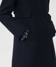 VZUAG05750 TARA JARMON(タラ ジャーモン) ウールメルトンクラシカルコート ミッドナイトブルー