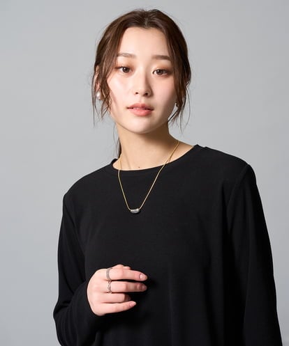 ZM2AH01040  メタルトップスネークチェーンネックレス