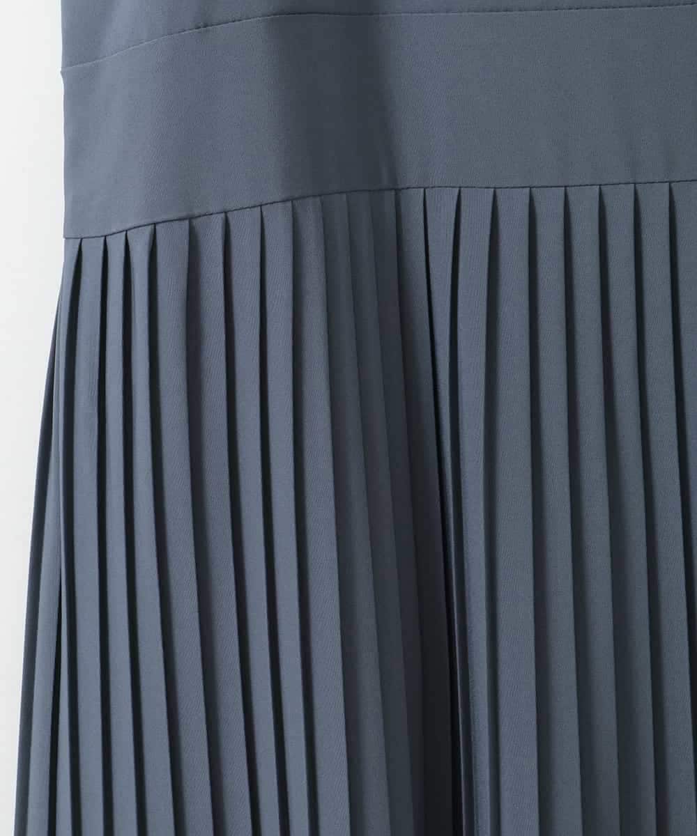 ZMEAH27140 al'aise modulation(アレーズモジュレーション) プリーツデザインスリーブレスワンピース ダークグレー