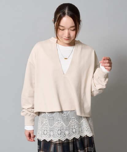 ZMKAH24150  【セットアイテム】カットソー×スウェットセットトップス