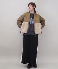 ZMKCE02110 al'aise modulation(アレーズモジュレーション) フォトプリント裏毛スウェット ダークグレー