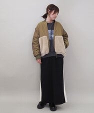 ZMKCE02110 al'aise modulation(アレーズモジュレーション) フォトプリント裏毛スウェット ダークグレー