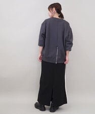 ZMKCE02110 al'aise modulation(アレーズモジュレーション) フォトプリント裏毛スウェット ダークグレー