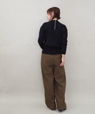 ZMLAE37150 al'aise modulation(アレーズモジュレーション) ツータックウエストデザインパンツ ブラウン